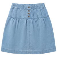 Girls Front Buttons Denim Skirt