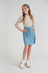 Girls Puff Sleeve Tshirt