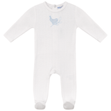 Baby Cotton Pointelle Bird Boys layette