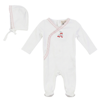 Baby Cotton Spandex Girls Wrap Layette With Cherries