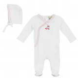 Baby Cotton Spandex Girls Wrap Layette With Cherries