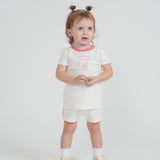 Cotton Spandex Girls Surfing Sunday 2 PC Set