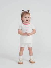 Cotton Spandex Girls Surfing Sunday 2 PC Set