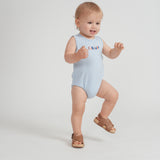 Boys Multi Color Stripes Print Onesie