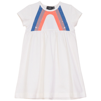 Girls Multi Color Stripes Print Dress