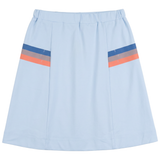 Girls Multi Color Stripes Print Midi Skirt