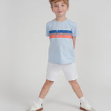 Boys Multi Color Stripes Print T Shirt