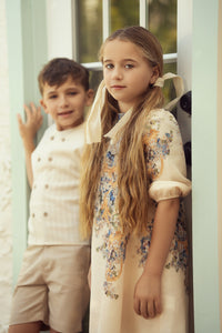Girls Boarder Floral Dress