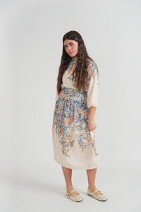 Girls Boarder Floral Blouse And Skirt Set