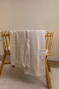 Baby Striped Pointel Knit Blanket