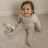 Baby Striped Pointel Knit Set
