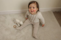 Baby Striped Pointel Knit Set