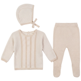 Baby Striped Pointel Knit Set