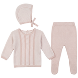 Baby Striped Pointel Knit Set