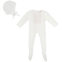 Baby Striped Pointel Knit Stretchy