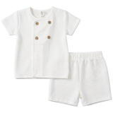 Seersucker Boys Wrap Jacket Set