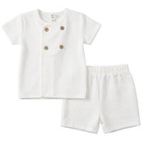 Seersucker Boys Wrap Jacket Set