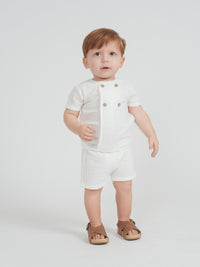 Seersucker Boys Wrap Jacket Set
