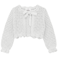Girls Crochet Cardigan With Tie