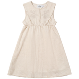 Linen Girls Dress With Embroidery