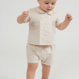Linen Double Breast Boy 2 PC Set