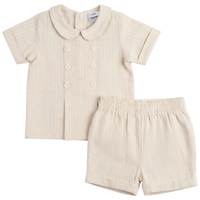 Linen Double Breast Boy 2 PC Set