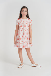 Girls Floral Printed Dress