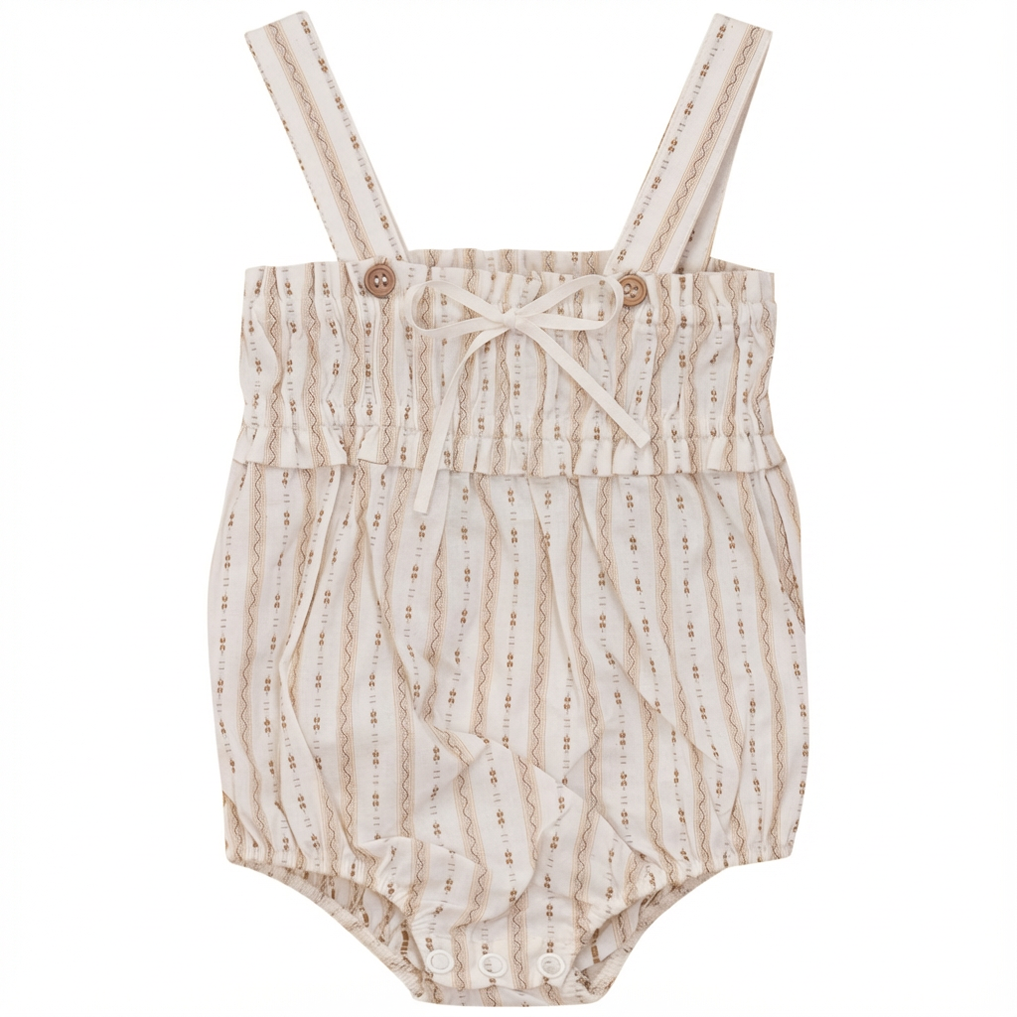 Girls Cotton Striped Design Bubble