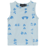 Faded Printed Sleeveless Top And Shorts Set