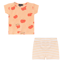 Baby Girls Cotton Terry "Peach" 2 PC Short Set