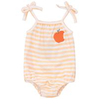 Baby Girls Cotton Terry "Peach" Bubble