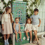 Boys Textured Linen Button Down Shirt