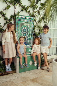 Boys Textured Linen Button Down Shirt