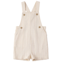 Boys Textured Linen Baby Overall