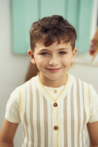 Boys Checkered Knit Sweater