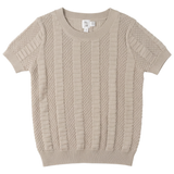 Boys Textured Colomn Design Knit Sweater