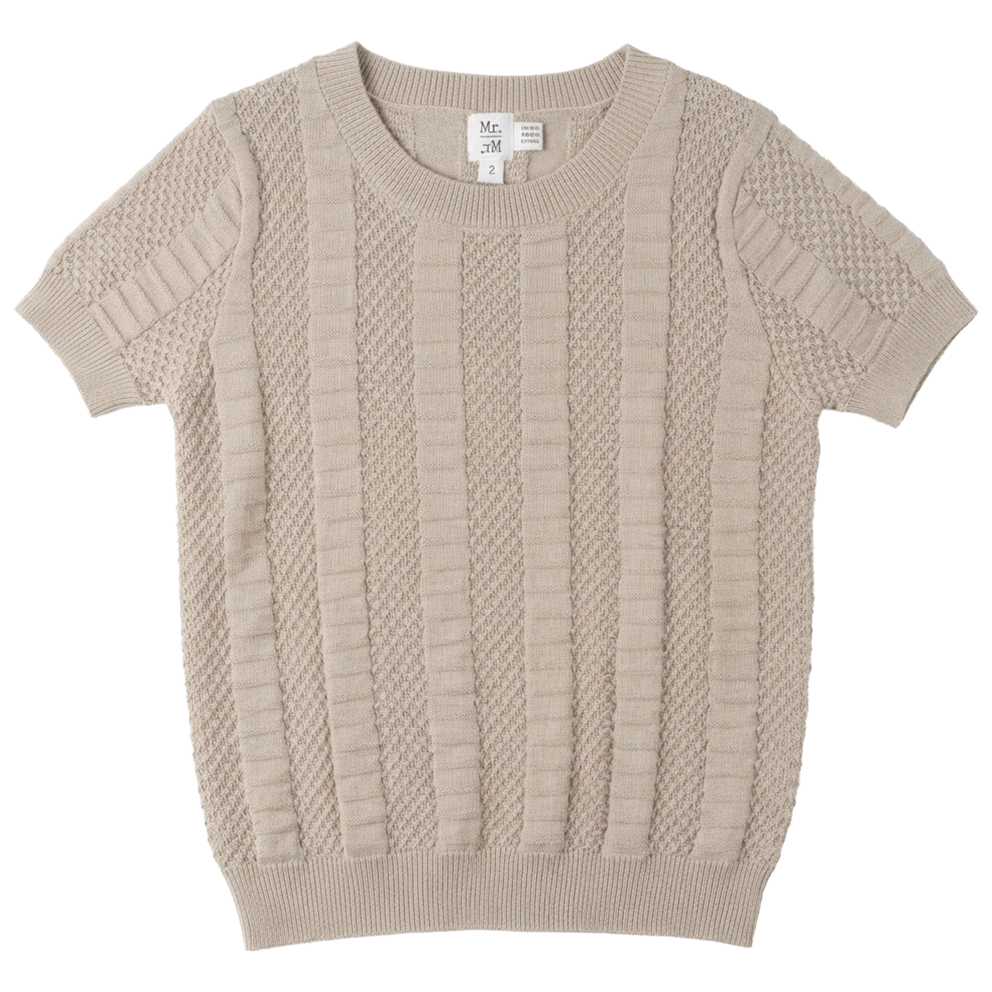 Boys Textured Colomn Design Knit Sweater