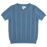 Boys Textured Colomn Design Knit Sweater