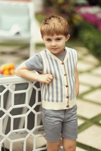 Boys Knit Striped Vest