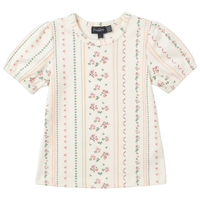 Printed Cotton Rib Girls T Shirt