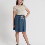 Printed Cotton Rib Girls T Shirt