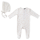 Baby Pointelle Rib Baby Stretchie With Gauze Bonnet