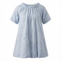 Girls Floral Embroidery With Applique Dress