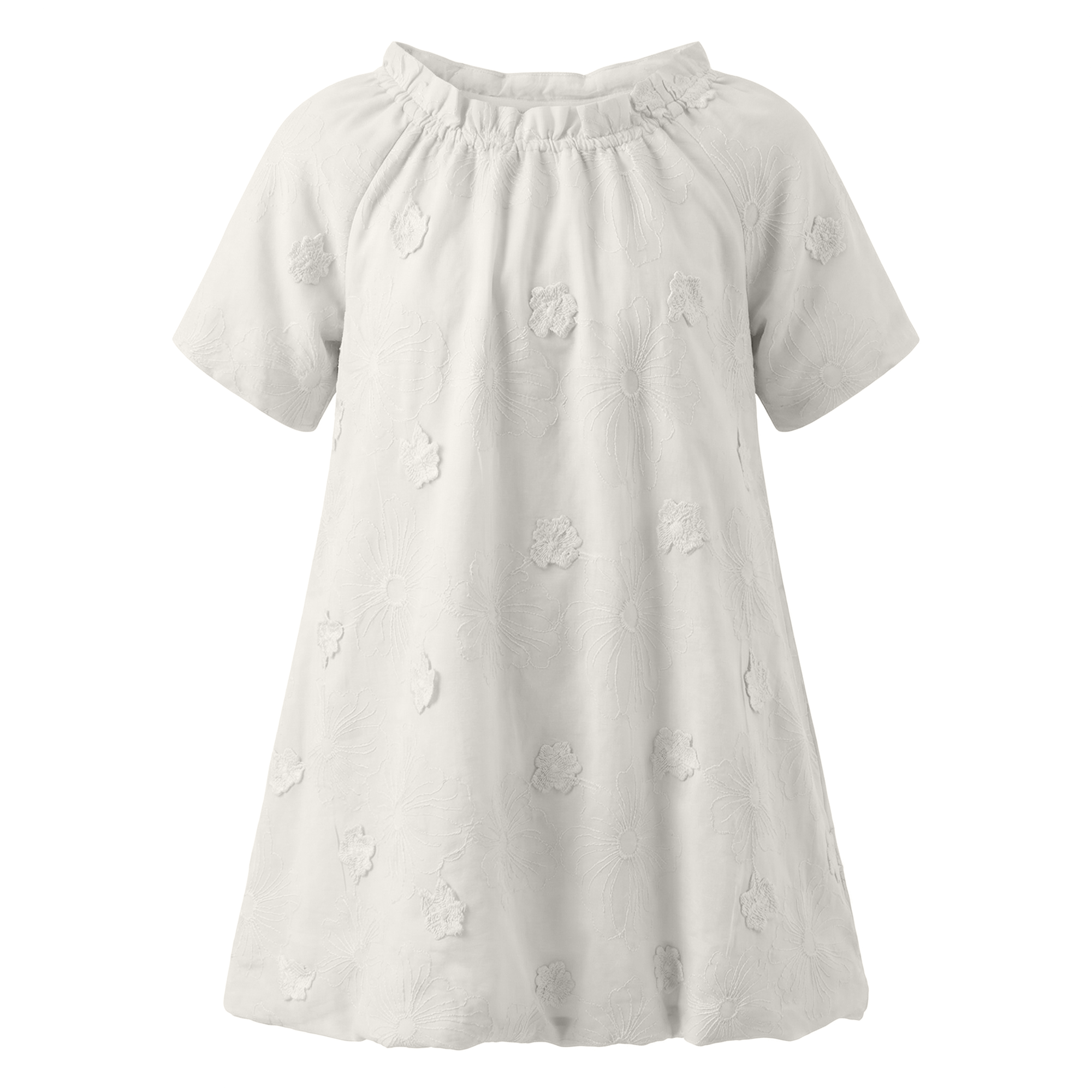 Girls Floral Embroidery With Applique Dress