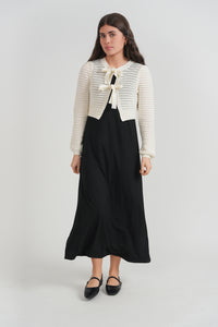 Girls Eyelet Bow Cardi And Robe Set