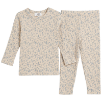 Girls Cotton Rib Floral 2 PC