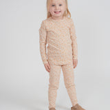 Girls Cotton Rib Floral 2 PC