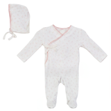 Girls Fake Wrap Cherry Rib Stretchie