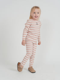Girls Lemonade Rib Striped 2 PC