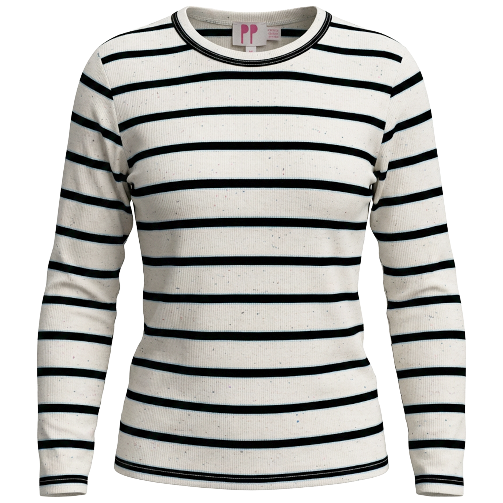Ribbed Striped T Shirt